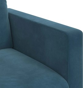 vidaXL Σετ Καναπέ 2 pcs Μπλε 138 x 78 x 80 εκ Βελούδο