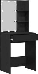 vidaXL Τραπέζι περιποίησης Μαύρη Οξυά 60 x 40 x 140 cm
