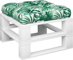 vidaXL Μαξιλάρι Παλέτας με Σχέδιο Φύλλων 58 x 58 x 10 εκ. Υφασμάτινο