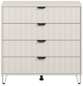 Κομότα - Συρταριέρα Brest 4F Cashmere - Cashmere Ματ 93x40x90 εκ. 93x40x90 εκ.
