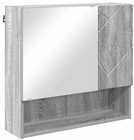 vidaXL Σετ Επίπλων Μπάνιου με πόρτα 4 pcs Γκρι sonoma 61 x 35 x 64 εκ.