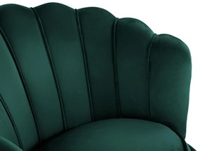 Πολυθρόνα COQUILLE C8493.03 Βελούδο Κυπαρισσί με Χρυσά Πόδια 80x78x85Υ εκ. 80x78x85 εκ.