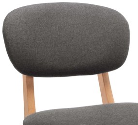 vidaXL Σκαμπό Μπαρ 2 τεμ. Σκούρο Γκρι Υφασμάτινα