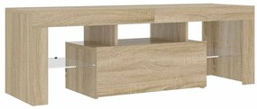 vidaXL Έπιπλο Τηλεόρασης με LED Sonoma Δρυς 120x35x40 εκ.