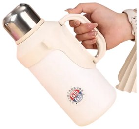 Φορητό παγούρι-θερμός με χειρολαβή - 1000ml - 123743 - Beige