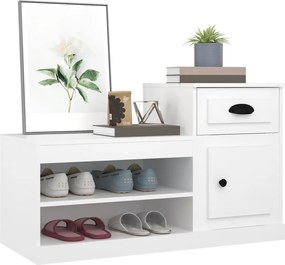 vidaXL Παπουτσοθήκη Λευκή 100 x 42 x 60 εκ. από Επεξεργασμένο Ξύλο