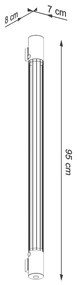 Sollux Φωτιστικό τοίχου Valo 1,ατσάλι,1xT8/14w