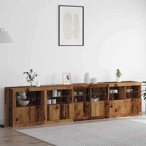 vidaXL Πλαϊνό γραφείο Παλαιό ξύλο 283 x 37 x 67 εκ Επεξεργασμένο ξύλο