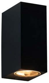 Απλίκα Φωτιστικό Τοίχου GU10 IP65 2X35W Διπλής Δέσμης Vita ACA-LG2204GU10B-Μαύρο LG2204GU10B