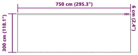 vidaXL Κουρτίνα Δαντέλας με κουρτίνες Λευκό 300 x 750 cm Πολυεστέρας