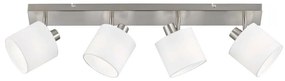 Φωτιστικό Οροφής - Σποτ Tommy R80334001 4xE14 28W 70x19cm Nickel Mat RL Lighting Metal, Fabric