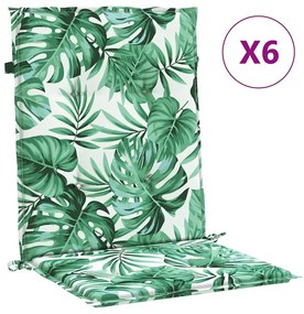 vidaXL Μαξιλάρια για καρέκλες Άλλο 6 pcs Μοτίβο φύλλων 100 x 50 x 3 cm