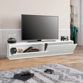 Έπιπλο τηλεόρασης Ahenk Megapap χρώμα λευκό 160x31,3x32,9εκ.