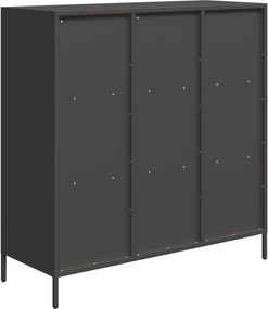 vidaXL Ντουλάπι Μαύρο 101,5x39x103,5 εκ. από Χάλυβα