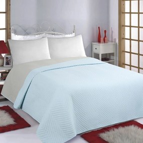 Κουβερλί Υπέρδιπλο (220x240) 2 Όψεων Silk Fashion Bones Blue-Grey