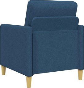 vidaXL Σαλονάκι Σετ Με Αποθηκευτικό Χώρο 2 pcs Μπλε Πολυεστέρας