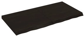 vidaXL Πάγκος Μπάνιου Σκούρο Καφέ 120x60x(2-6) εκ. Επεξεργ. Μασίφ Ξύλο