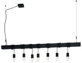Φωτιστικό Οροφής - Ράγα Townshend-B 39938 150x9,5x200cm 7xE27 40W Black Eglo Steel