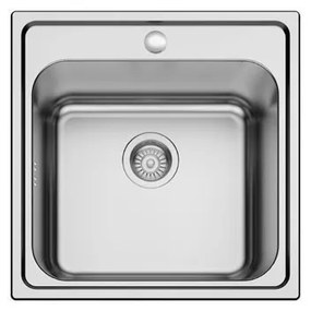 Karag BL 625 Ένθετος Νεροχύτης κουζίνας Inox Σατινέ 50x50x20,5cm