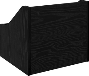 vidaXL Κουτί LP Μαύρη Δρυς 37 x 33 x 32 εκ. Επεξεργασμένο Ξύλο