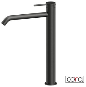 Μπαταρία Νιπτήρα Υψηλή με Βαλβίδα Clic-Clac Cosmo PVD Black Brushed Inox 316L 6113-411