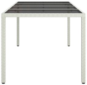 vidaXL Τραπέζι Κήπου Άσπρο 190x90x75 εκ. Πολυ Ράταν