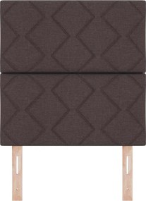 vidaXL Κεφαλάρι Σκούρο Καφέ 80 cm ύφασμα