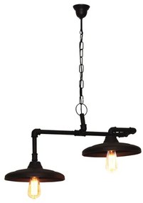 Κρεμαστό Φωτιστικό Οροφής 2xE27 Pipes Homelighting-77-2249-Σκουριασμένο 77-2249