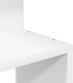 vidaXL Γωνιακή Ραφιέρα Τοίχου Λευκή 32x32x127,5 εκ. Μοριοσανίδα
