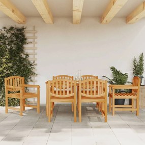 Καρέκλες Κήπου 6 τεμ. 58 x 59 x 88 εκ. από Μασίφ Ξύλο Teak