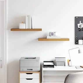 vidaXL Ράφι Τοίχου 2 pcs Καφέ 60 x 23 x 4 εκ. Επεξεργασμένο ξύλο