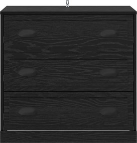 vidaXL Πλαϊνό γραφείο με συρτάρι Μαύρη Οξυά 70 x 35,5 x 67,5 εκ.