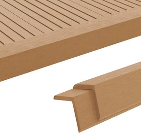 vidaXL Γωνίες Deck 5 τεμ Χρώμα Teak 170 εκ. από WPC