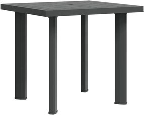 vidaXL Τραπέζι Κήπου Ανθρακί 80 x 75 x 72 εκ. Πλαστικό