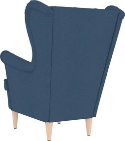 vidaXL πολυθρόνα μπλε 74x84x100 cm Ύφασμα