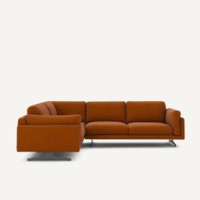 Γωνιακός καναπές από λινό βελούδο, César