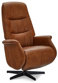 Delta Recliner Tan Leather/Black