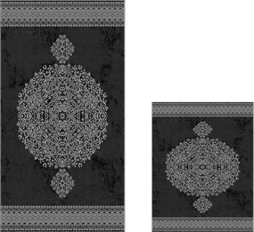 Bathmat Set (2 Pieces) 510602 - Black White
Black