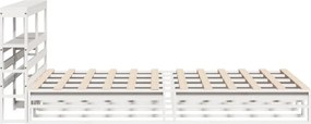 vidaXL Σκελετός Κρεβ. Χωρίς Στρώμα Λευκό 140x200 εκ Μασίφ Πεύκο