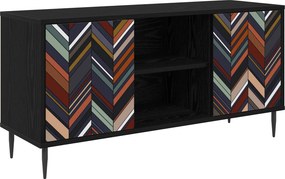 vidaXL Ντουλάπι TV OMMEN 102 x 33 x 51 εκ Μαύρη Δρυς