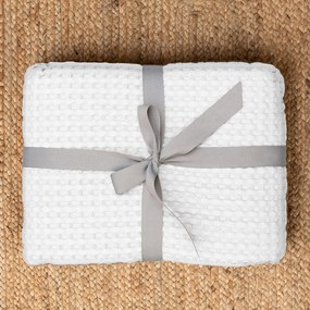 Κουβέρτα Πικέ Μονή (170x240) Palamaiki Marcie Λευκό