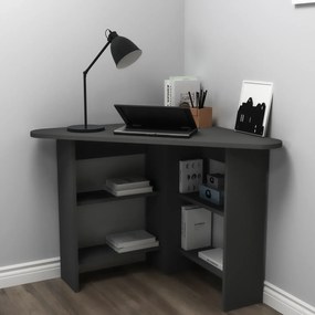 Stewehome Γωνιακό Γραφείο Υπολογιστή με Ράφια 80x80x73.8 cm