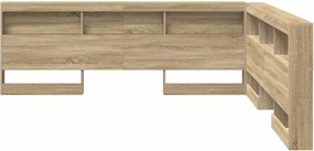 vidaXL Κεφαλάρι Αποθήκης με ράφι Δρύς Sonoma 180 cm Επεξεργασμένο ξύλο