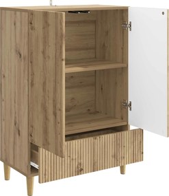 vidaXL Πλαϊνό γραφείο Artisan Δρυς 66 x 34,5 x 95 εκ.