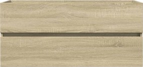 vidaXL Ντουλάπι Νιπτήρα Μπάνιου Sonoma Δρυς 100x38,5x45 εκ. Επεξ. Ξύλο