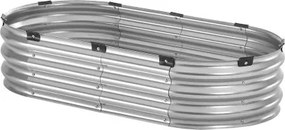 VEVOR Metal Raised Garden Bed 4x2x1 ft Outdoor Galvanized Planter Box Silver