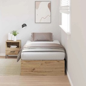vidaXL Κρεβάτι αποθήκευσης από καρυδιά 80x200 cm