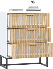 vidaXL Συρταριέρα Λευκή 60 x 30 x 75 εκ. από Επεξεργασμένο Ξύλο