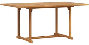 vidaXL Σέτ φαγητού για κήπο 7 pcs Καστανό Μασίφ ξύλο teak