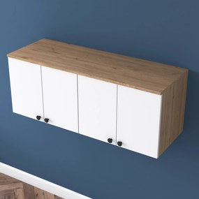 Ντουλάπι Καρυδί / Λευκό BRALU 120x42.5x46.8